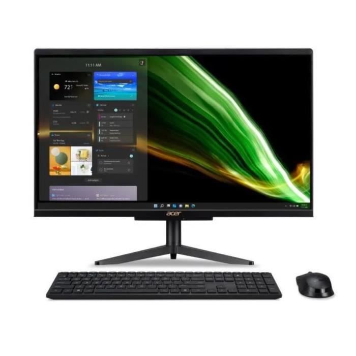 PC Tout en un - Acer - Aspire C22-1600 - 21.5'' FHD - Intel Pentium QC N6005 - RAM : 4 Go - Stockage 256Go SSD - Windows - AZERTY