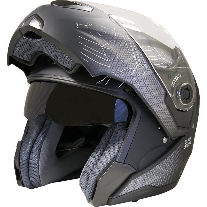 EOLE Casque Modulable Noir Mat Décoré
