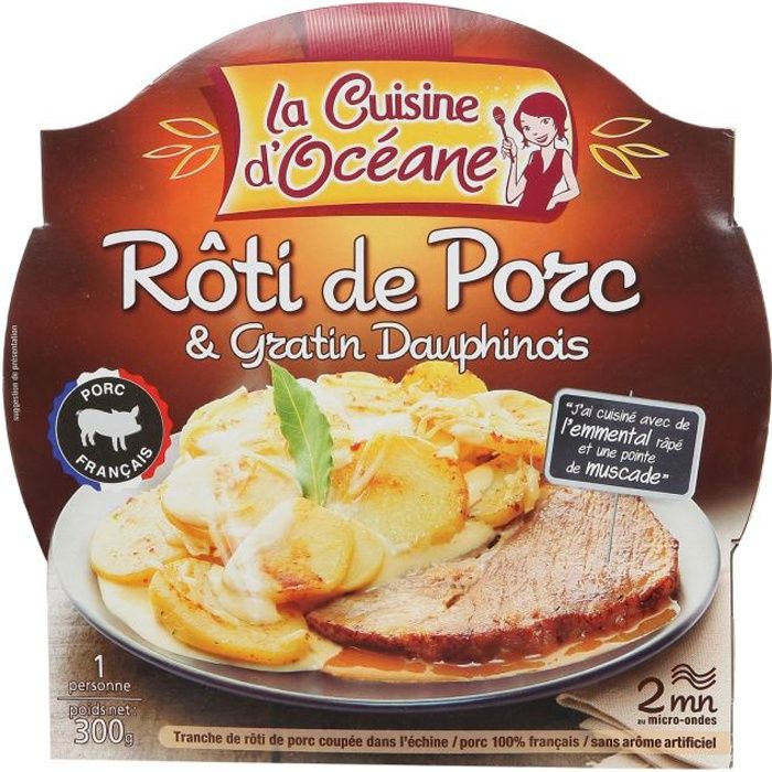 Rôti de porc gratin Dauphinois 300g La Cuisine D'Océane