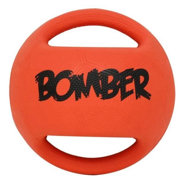 ZEUS Balle en caoutchouc Bomber 11,4 cm - Orange et noir - Pour chien