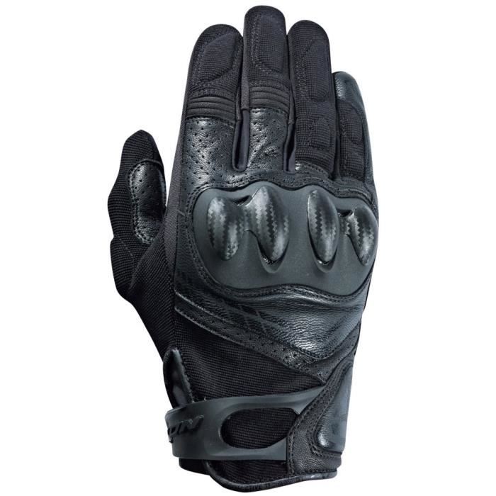 IXON Gants Moto RS Drift Noir.Homologué EPI (loi du 20/11/2016)