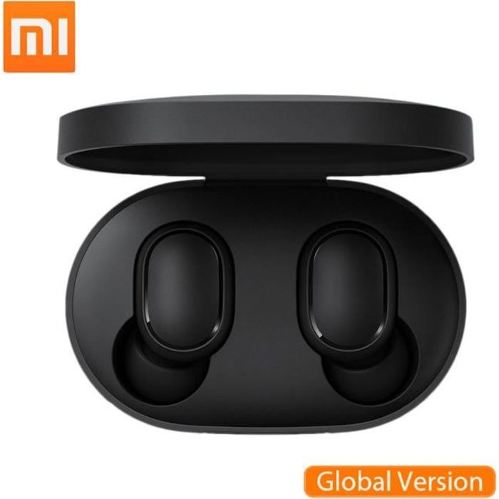 Xiaomi Redmi Airdots Xiaomi Écouteur sans fil Contrôle vocal BT Réduction du bruit Tap Control Casque Écouteurs stéréo intra-au D
