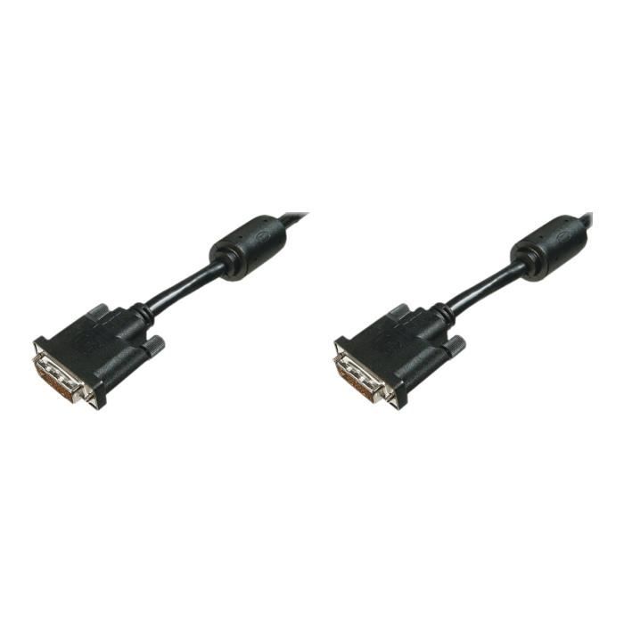 MicroConnect Câble DVI liaison double DVI-D (M) pour DVI-D (M) 3 m vis moletées noir