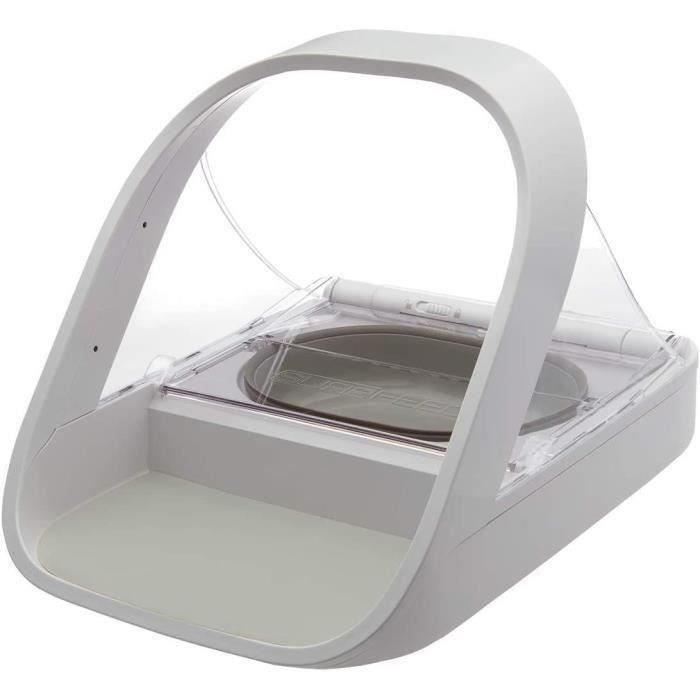 SUREFEED Distributeur de nourriture à puce électronique - Blanc (Livré avec un bol simple, un bol double, un tapis et un médaillon)