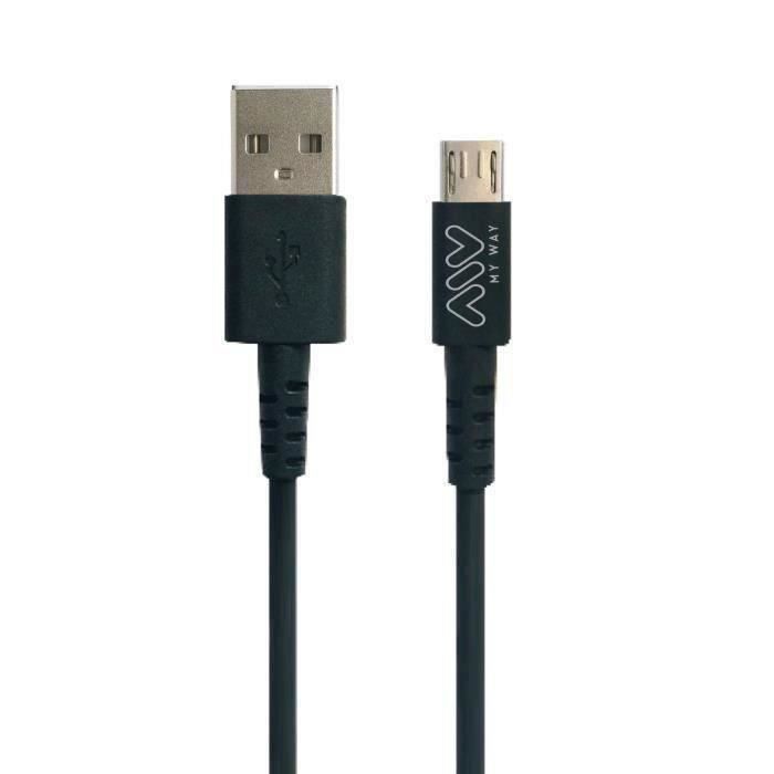 MYWAY Cable USB vers micro USB - 1 m - Noir
