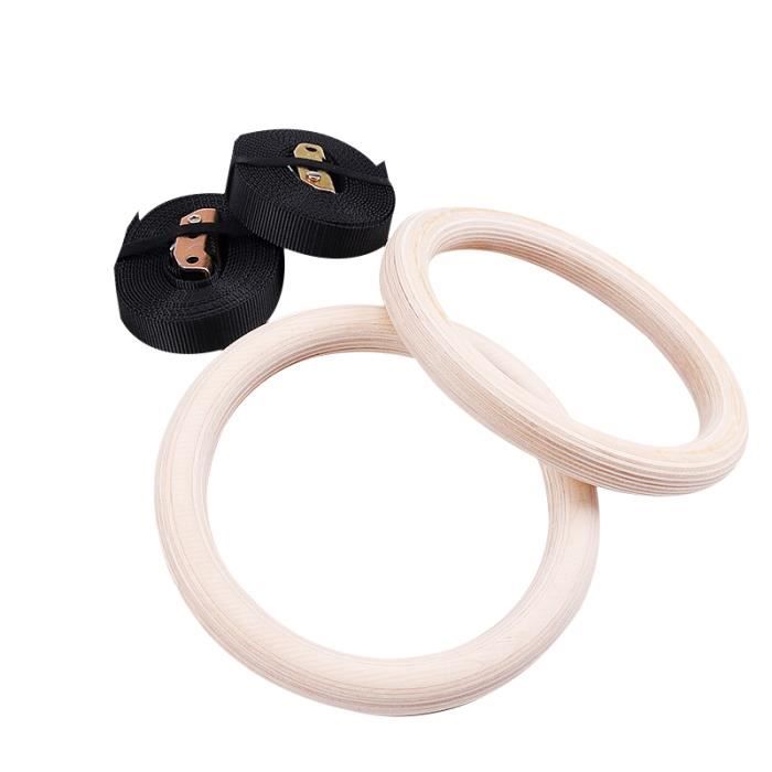 Nouveau en bois 28mm exercice Fitness anneaux de gymnastique Gym exercice Cross Fit Pull Ups Muscle Ups