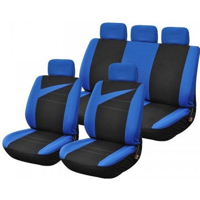 Housse de siéges voiture noire / bleue universelle