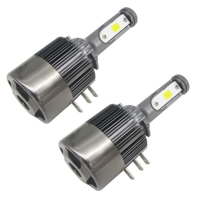 2 PCS 55 W / ampoule 110 W / ensemble 11000LM / ensemble H15 LED phares Remplacer HID Bi-Xenon Hi / Lo Ampoule 6000K Blanc Lampe