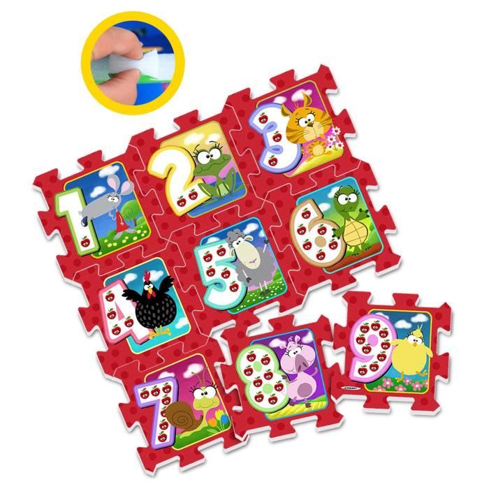 STAMP Tapis Puzzle bébé en Mousse Chiffres et Animaux