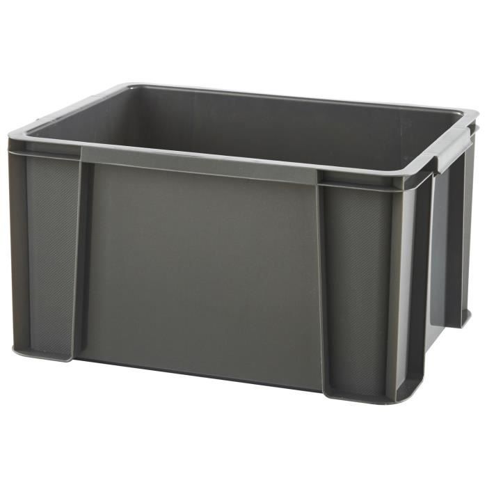 SUNDIS Bac boîte de rangement Masterbox 17L 38x29x20,5 cm anthracite