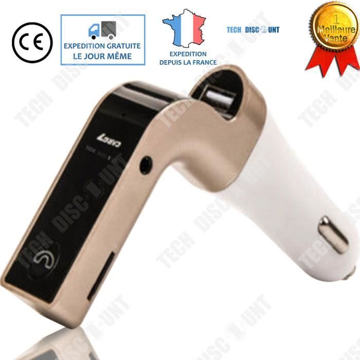 TD® Transmetteur FM Bluetooth voiture puissance lecteur mp3 Mains Libres Musiques Adaptateur Radio sans Fil Kit chargement téléphone