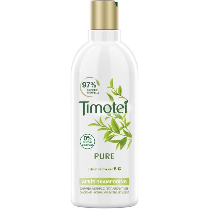 TIMOTEI Après-Shampooing Femme Enrichie à l'extrait de Thé Vert Bio Cheveux Normaux - 300 ml