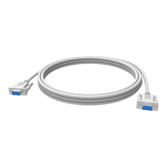 Vision Techconnect - Câble série - DB-9 (F) pour DB-9 (F) - 5 m - blanc