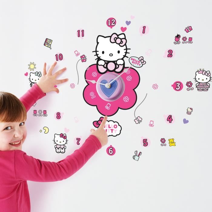 Stickers Horloge Hello Kitty Sanrio Phosphorescent