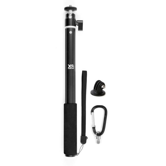 XSories - BIG U-SHOT avec Tripod Mount - Perche 29 à 94 cm pour GoPro, appareil photo ou camera, inoxydable - Noire