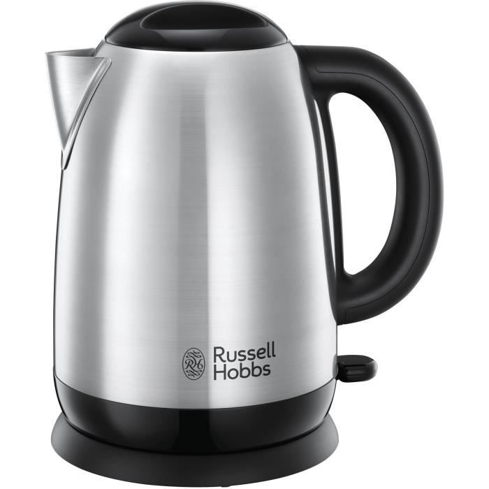 RUSSELL HOBBS 23912-70 Bouilloire Electrique Adventure 1.7L , Grande Capacité, Ebullition Rapide, Ouverture Facile - Acier Brossé