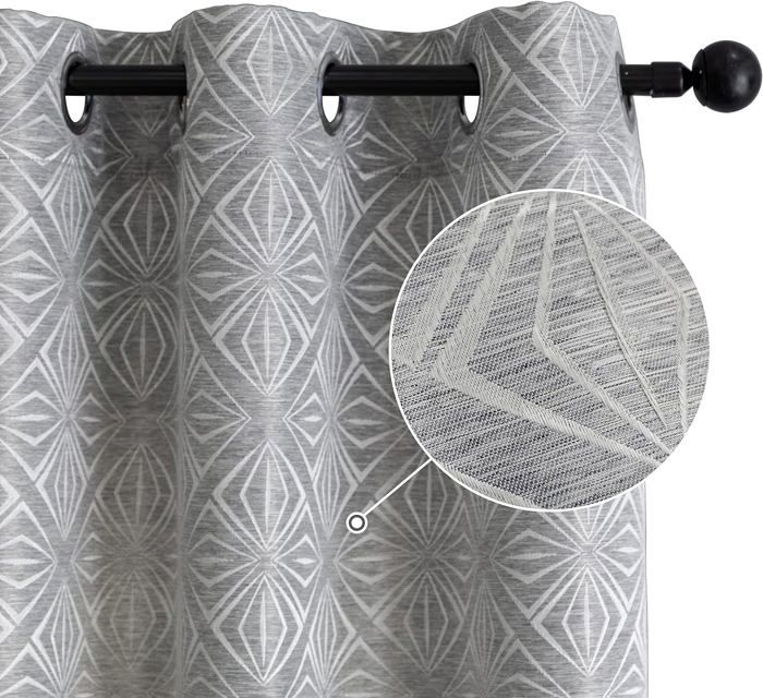 Lot De 2 Panneaux De Rideaux Modern Home Tissus Bleu - 38x96 Pouces - Voilage