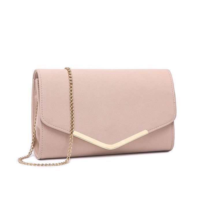 Sac à main - MISS LULU - 25x6x15cm - Cuir PU - Rose - Fermeture magnétique