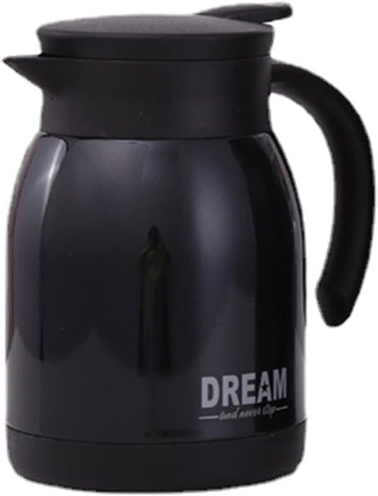 Bouteille Isotherme Emsa 1 Litre Soft Grip - Garde Chaud 12h Froid 24h Acier Inoxydable Noir