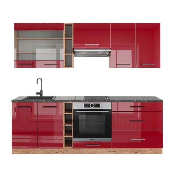 Vicco Cuisine Chêne Vert Et Or/chêne Doré 235cm Sans PT