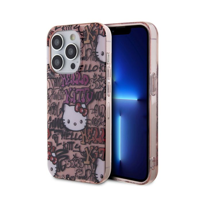 Hello Kitty IML Tags Graffiti Coque iPhone 14 Pro - vue 4