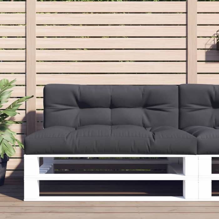 vidaXL Coussin de palette anthracite 120x40x12 cm tissu 360623