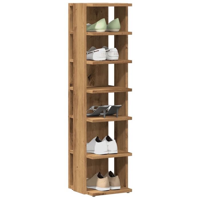 vidaXL Armoire à chaussures chêne artisanal bois dingénierie armoire de rangement de chaussures support à chaussures 856666