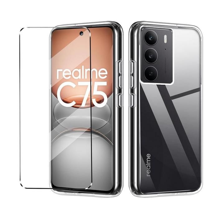 Coque Realme 14x 5G/C75/C71 Avec Cordon - Housse Silicone Transparente Et Lanière Tour De Cou - Vert