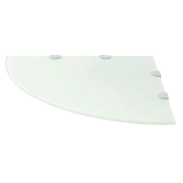 Étagère Murale Violek – Verre Transparent 400x120x8 Mm – Supports Chromés – Neuve
