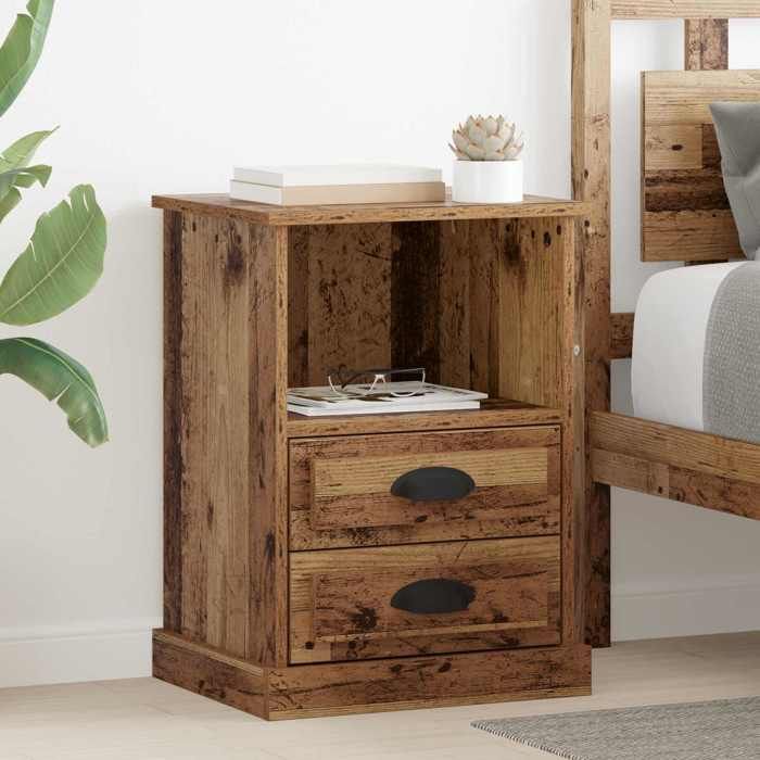vidaXL Cabinet de chevet Bois ancien 36 x 43 x 60 cm Bois dingénierie 881396