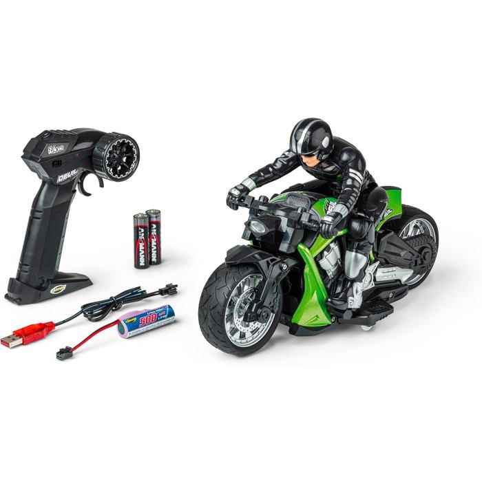 Moto Télécommandée 8012 Drift Gyroscope – Haute Vitesse 2,4G, 30m Portée, Pneus Tout-Terrain, Cascades Et Stabilisation – Vert
