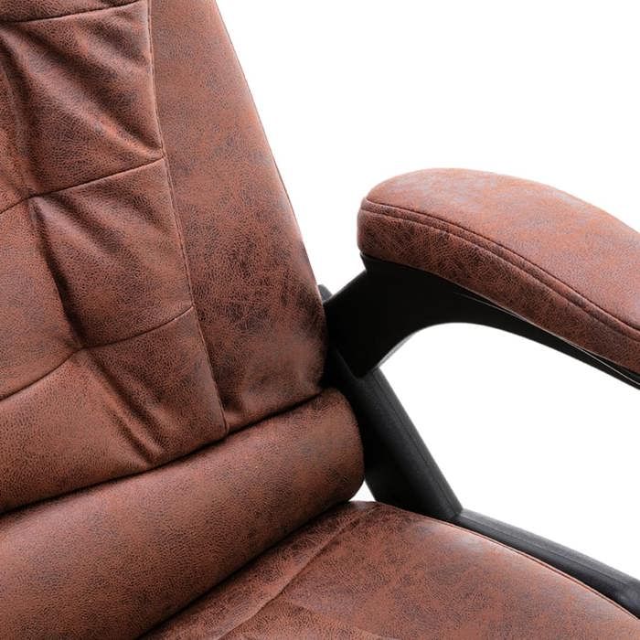 Sale 2026 Fauteuil de bureau - Pour 1 personne - marron clair similicuir daim - 67x71x(110 - 119) cm DD347
