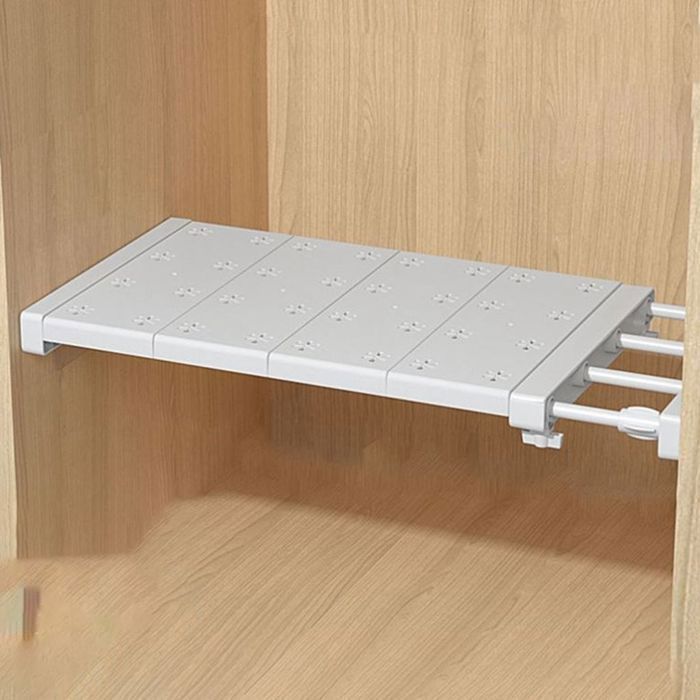 Étagère de séparation - JZSH - Étagère de rangement évolutive - 48-80 cm - Blanc - Accessoires de buanderie