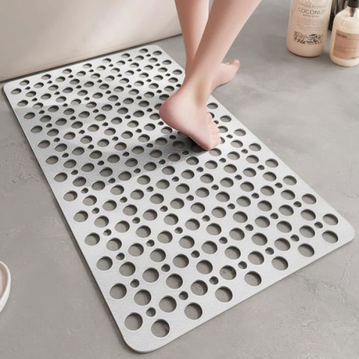 Tapis antidérapant pour salle de bain - Imperméable et anti-chute - Tapis creux - Pour salle de bain salle de douche 75 x