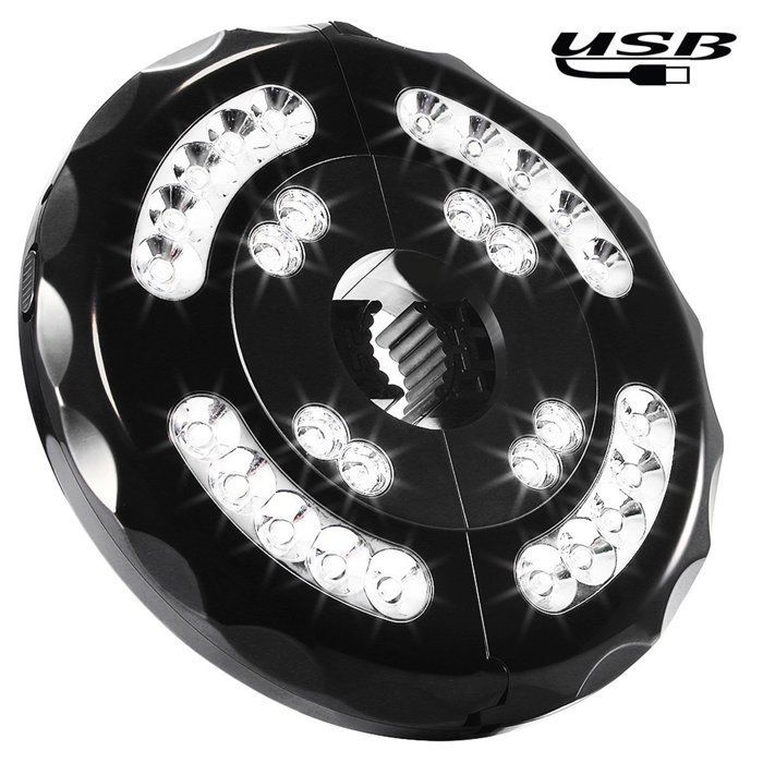 28 LED Lumière Parasol 3 Modes Éclairage Lampes，Chargement USB pour ParasolLumière de SecoursCamping Terrasse Jardin et Piscine