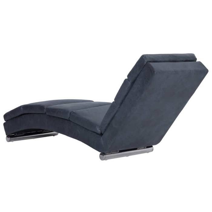 Pratique Chaise longue élégant - [1 pc] - Lit de salon - Gris Similicuir daim- Dimensions:155x51x71cm 95401206