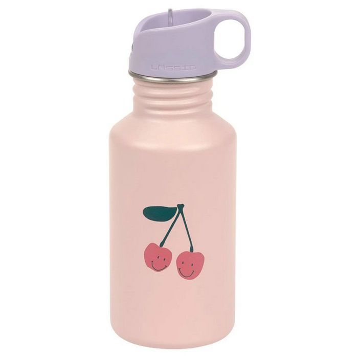Gourde en inox - LASSIG - Happy Fruits Cerise - 500 ml - Acier inox 18/8 - 100% hermétique