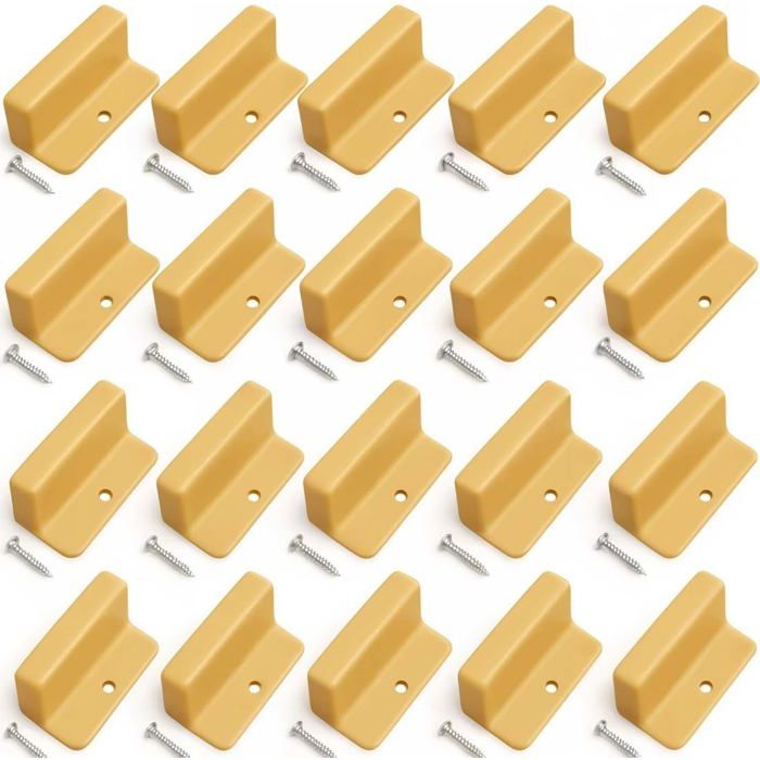 SCM Créations 20 Embouts Latte 53mm avec Vis Capuchon Plastique Renforcé pour Sommier Lit Canapé BZ Fixation Support