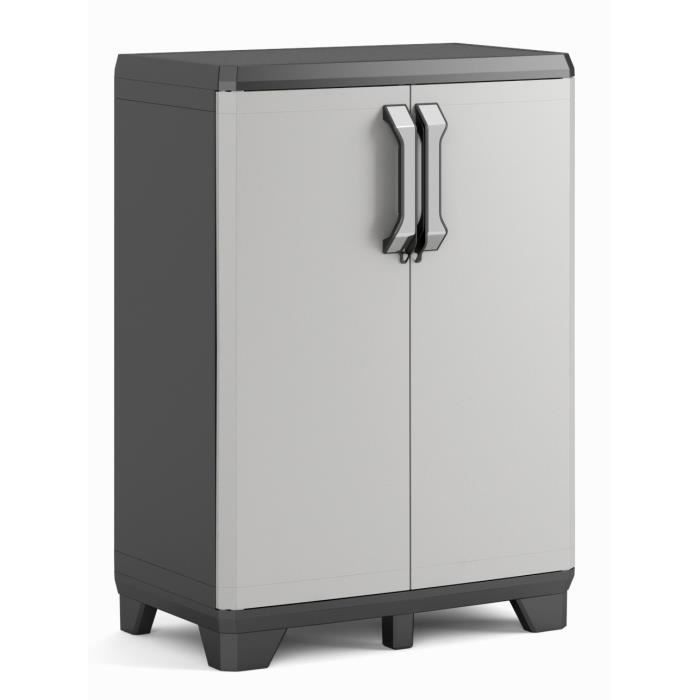 KETER ARMOIRE BASSE GEAR, Gris, 68 x 39 x 97 cm Cdiscount Bricolage
