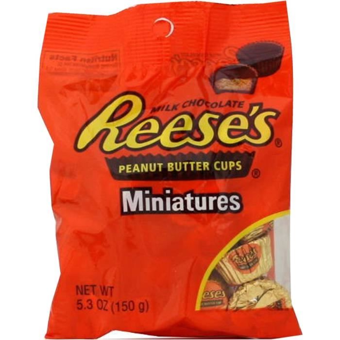 Reese S Cups Miniatures Au Beurre De Cacahuetes 150 G Achat Vente Barres Chocolatees Reese S Cups Mini Beurre 150 G Cdiscount