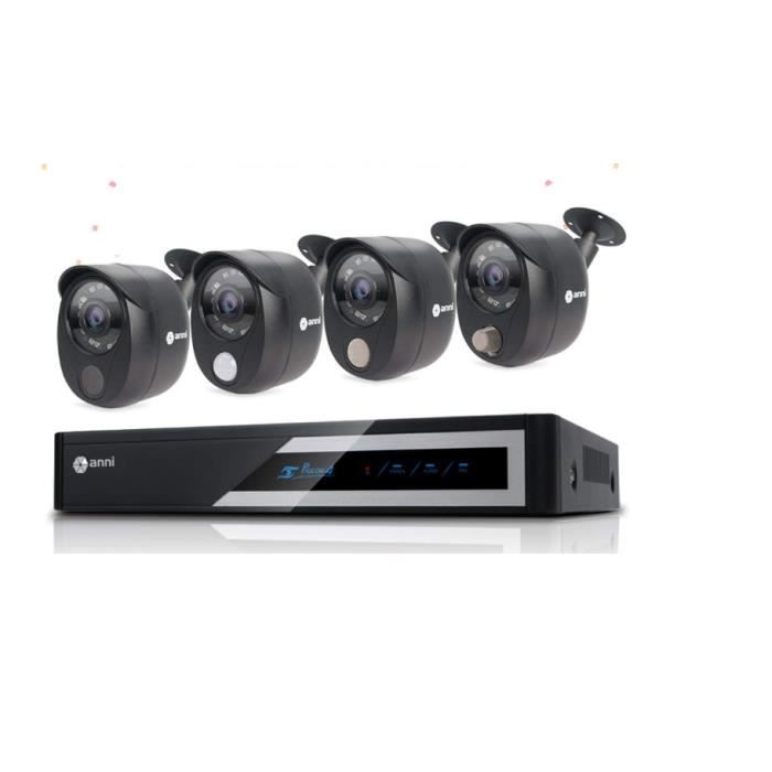 Anni caméra de surveillance 4CH 1080N Kit AHD DVR avec 4 caméras 1080p 2.0MP Outdoor Kit de