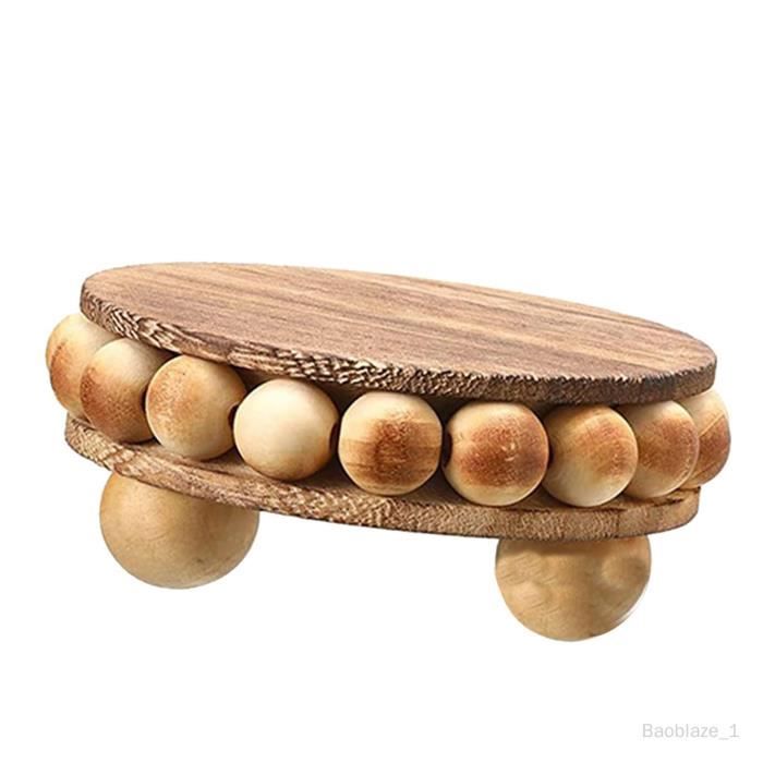 Plateau Décoratif Bois Festonné - Centre De Table Rustique Multifonction