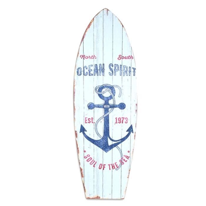 Décor Mural Planche De Surf En Bois - Lot De 4, Style Plage Hawaï, 45x16 Cm, Pour Maison Bar Café