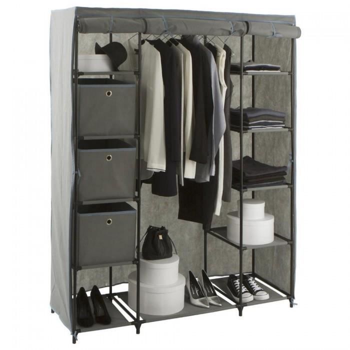 Armoire 1 Penderie 11 Etageres 3 Cubes De Rangement Achat