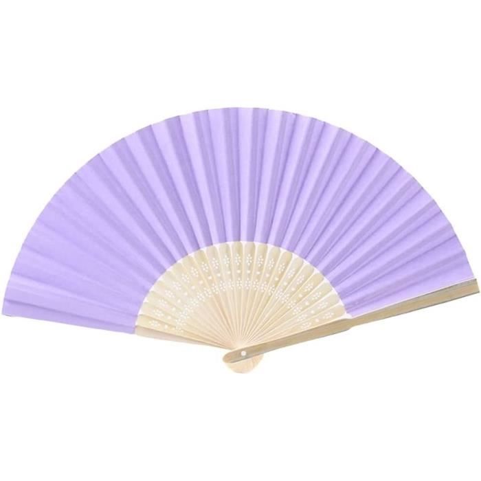 Yumucute Lot De 24 Éventails Pliants Blancs En Papier - Idéaux Pour Mariages, Décorations De Table & Cadeaux D'Été (Forme Cœur)