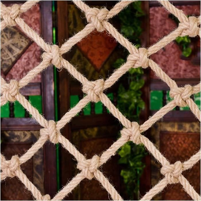AMAKAA Filet De Corde, Filet De Sécurité du Terrain De Jeu, Largeur De Maille 6 Cm, épaisseur De Corde 4 Mm, Différentes Tailles en Option(Size:1x1m