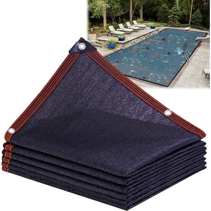 Filet De Protection Pour Piscine Rectangulaire 5x10 - Noir, Polyéthylène Résistant, Anti-feuilles