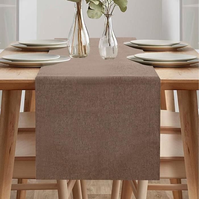 Luvetrex ® Chemin de table, imperméable, aspect lin, protection contre