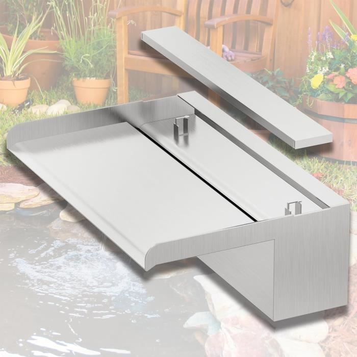 Déversoir Cascade Acier Inox 304 500 Mm – Fontaine Jardin Piscine Moderne