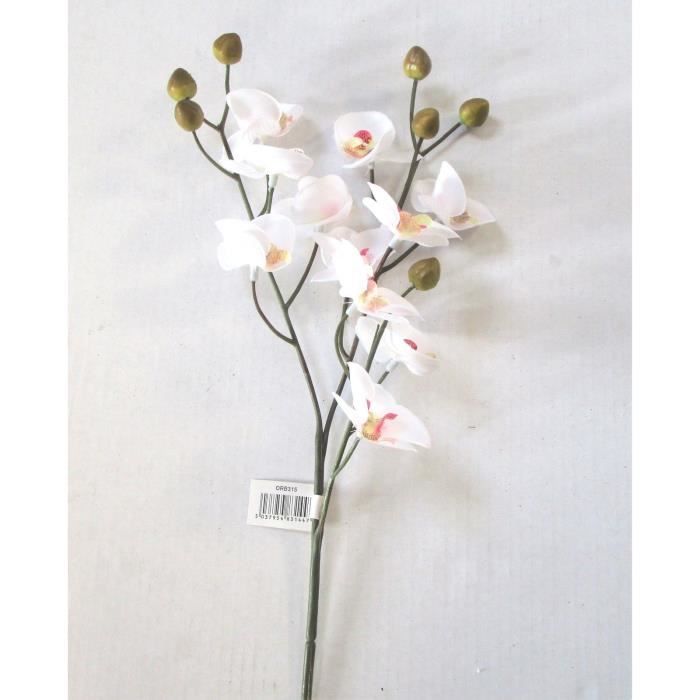 Spray Artificiel Pour Bebe Orchidee Blanche 57cm Faux Orchidees Blanches Ivoire Cdiscount Maison